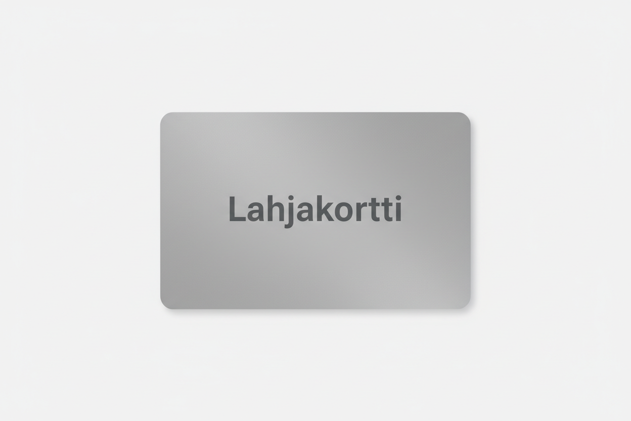Only Lahjakortti text, nothin else in the card.
