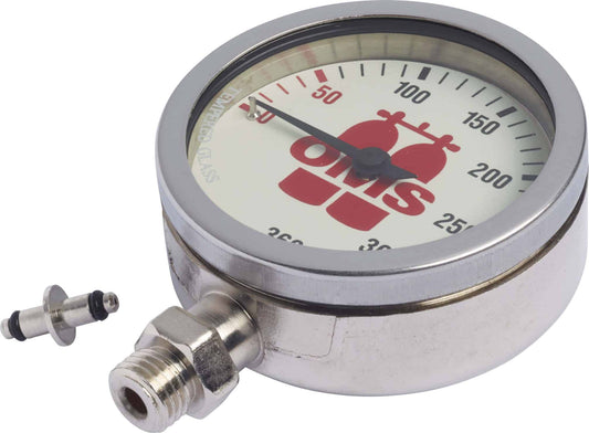 Finimeter OMS – Master 63 mm – with nickel chromed case, mineral glass, 0 – 360 bar scale