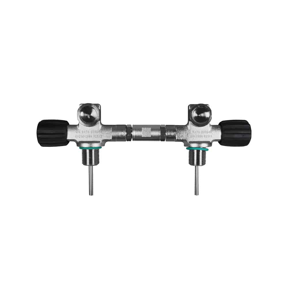 Venttiili- ja siltayhdistelmä (putkisilta) 5, 7 ja 8,5 litran pulloille (halkaisija 140 mm) 230 bar