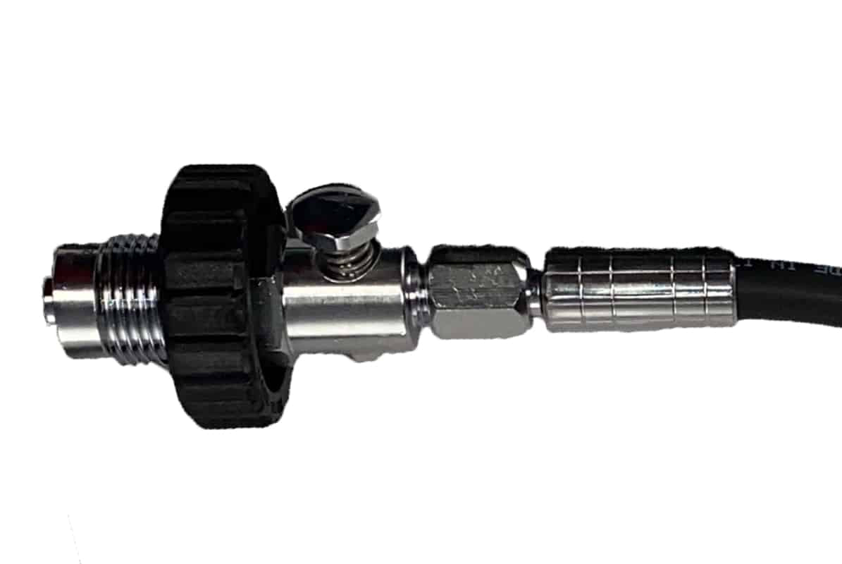 Dekantointiletku DIN, 300 Bar / 4300 PSI, metrisellä mittarilla